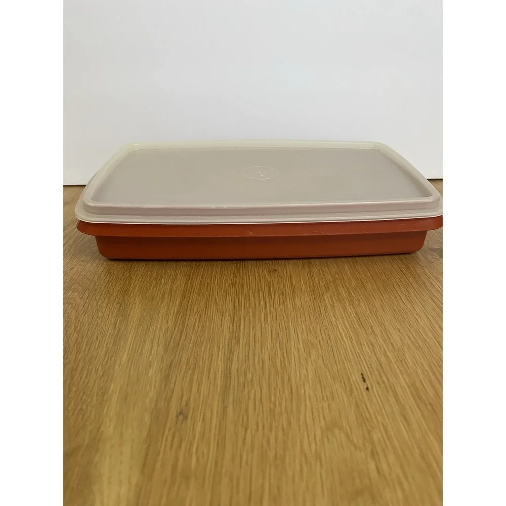 Vintage Tupperware 816-13 Lunch Meat/Deli Keeper With Transparent Lid 9x5in
